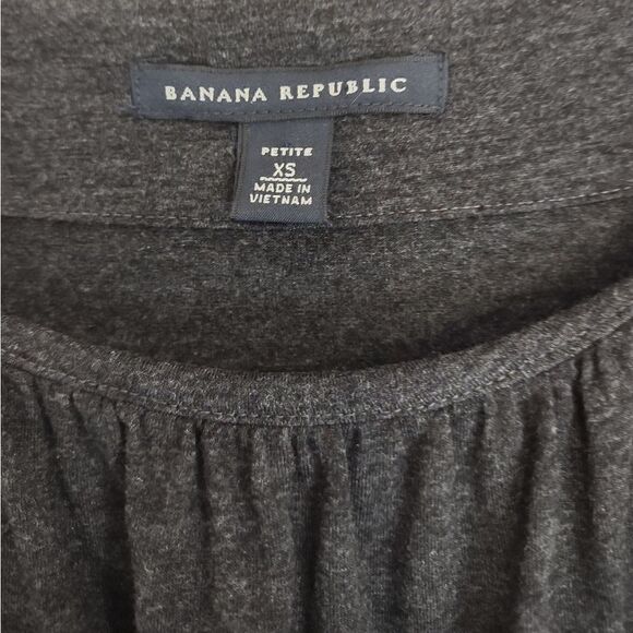 Banana Republic Grey Sweater Tunic Tee Belted Jersey Knit XS - Picture 5 of 10